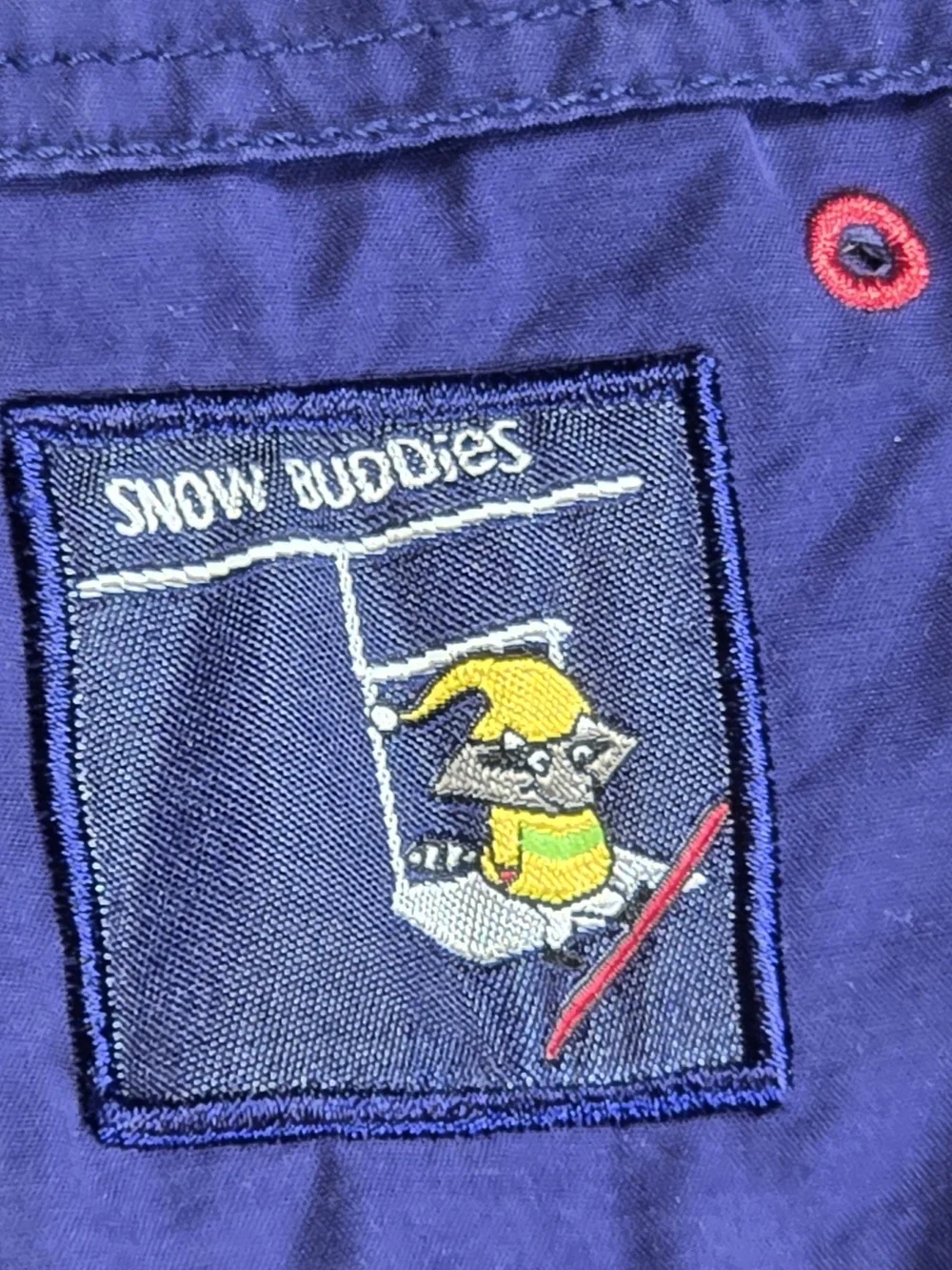 Vintage Gymboree Navy Blue/Yellow Snow Buddies Overalls Size 12-18M